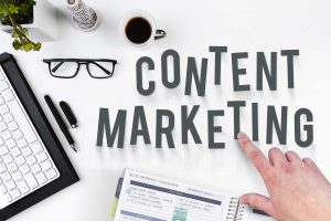 Home Visualisatie van content marketing strategie voor het transformeren van online aanwezigheid met elementen van doelgroepanalys